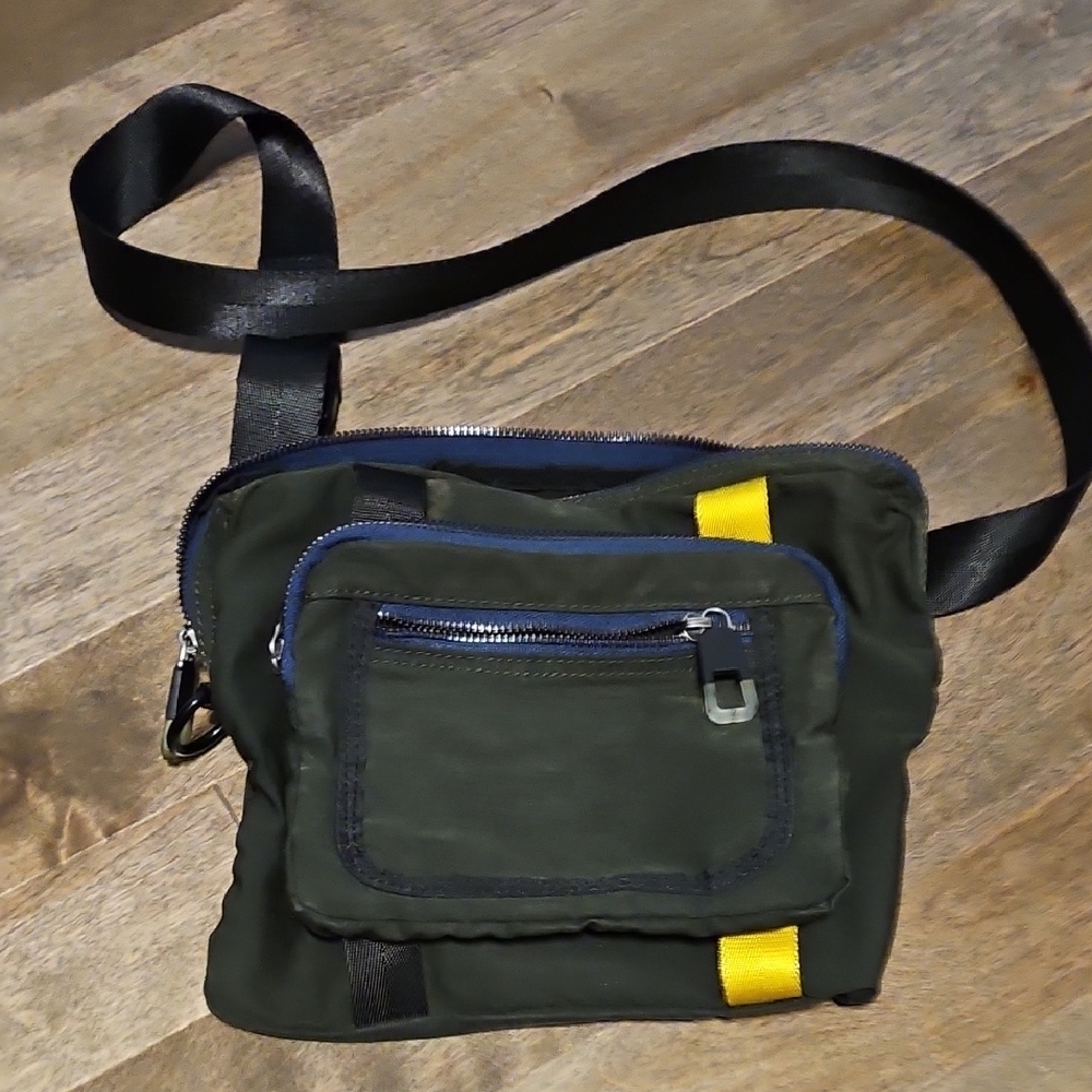 Stylish Green and Yellow Men's Bag